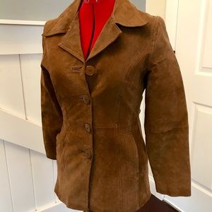 Jennifer J Seude 100% Leather Nutmeg Jacket S